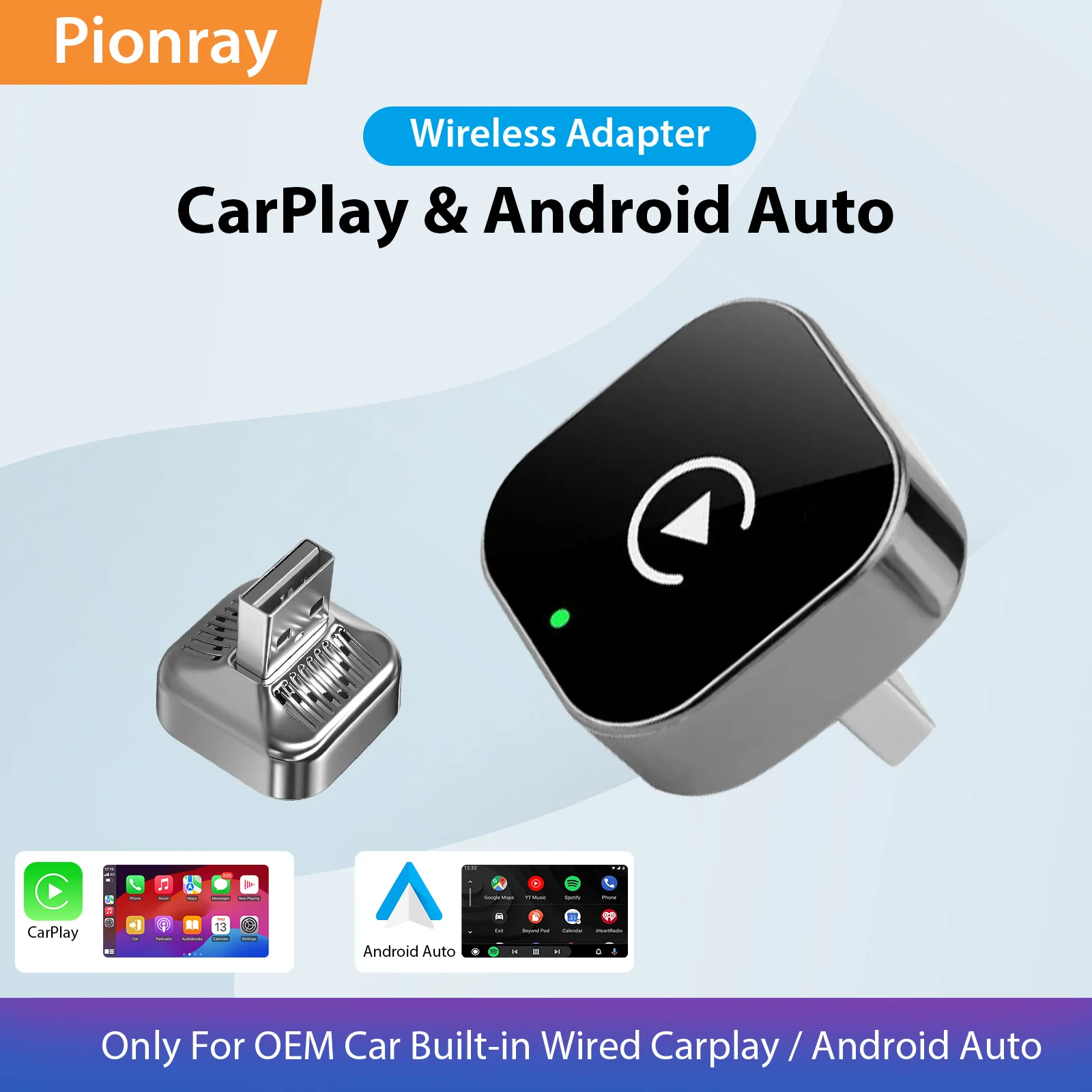 Bezprzewodowy adapter 2w1 CarPlay/Android Auto 5GHz 🚗