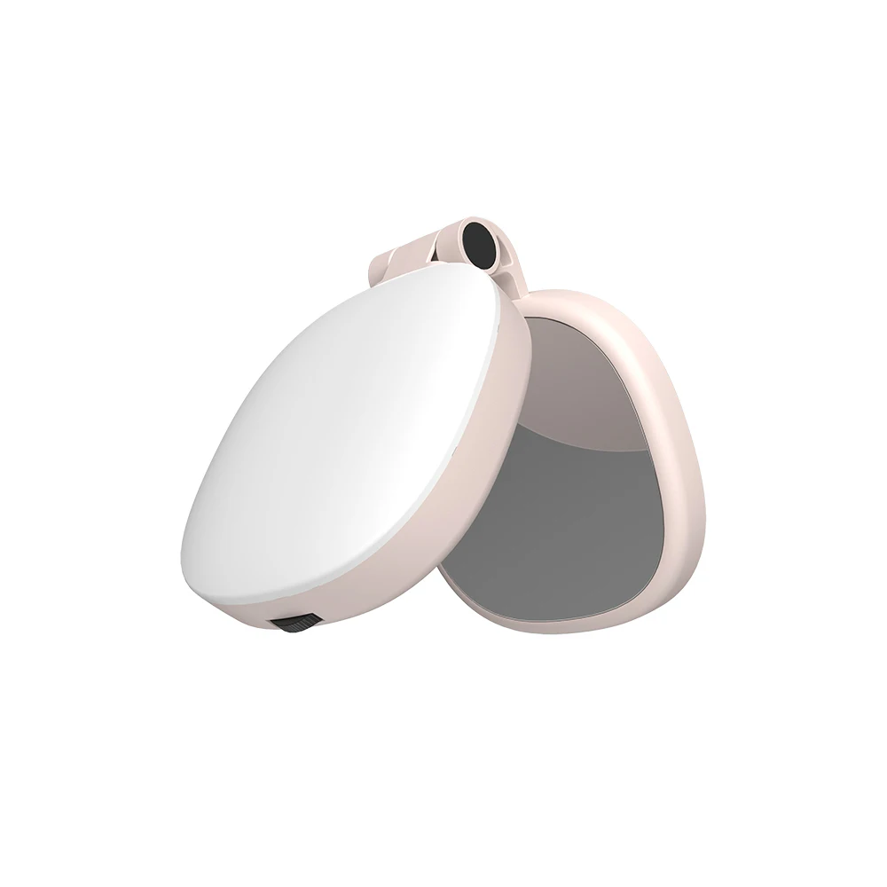 Magnetyczne lusterko selfie z dwukolorową, regulowaną lampką 📸