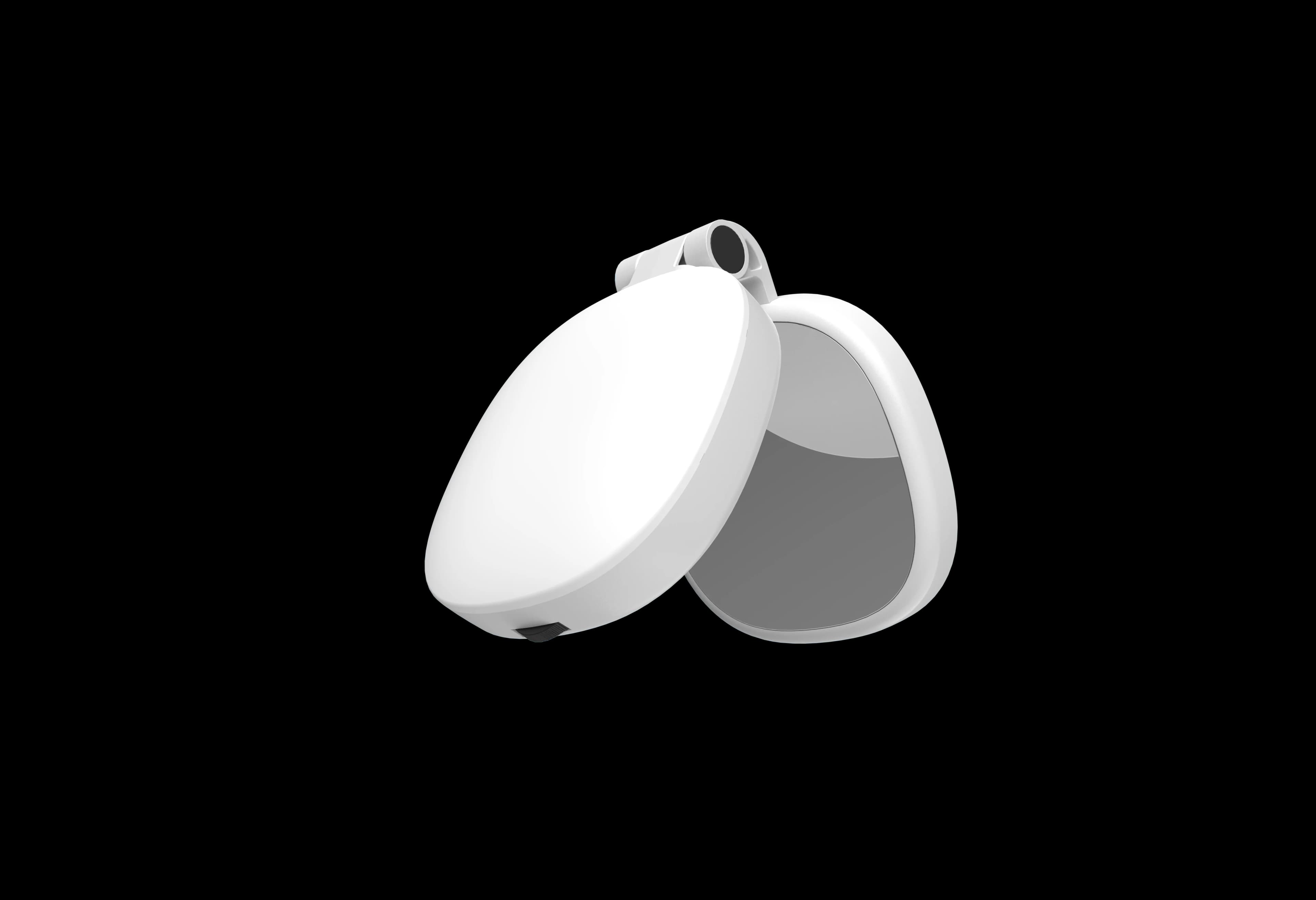 Magnetyczne lusterko selfie z dwukolorową, regulowaną lampką 📸