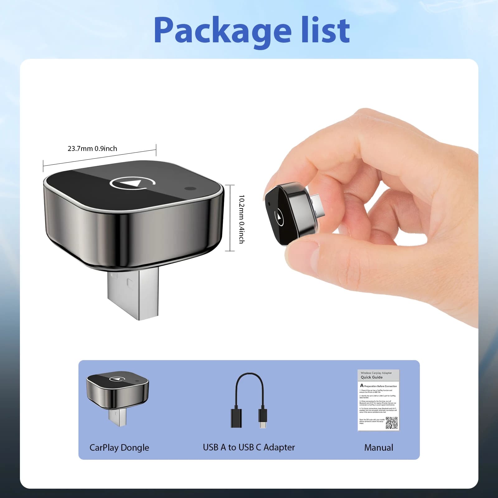 Bezprzewodowy adapter 2w1 CarPlay/Android Auto 5GHz 🚗